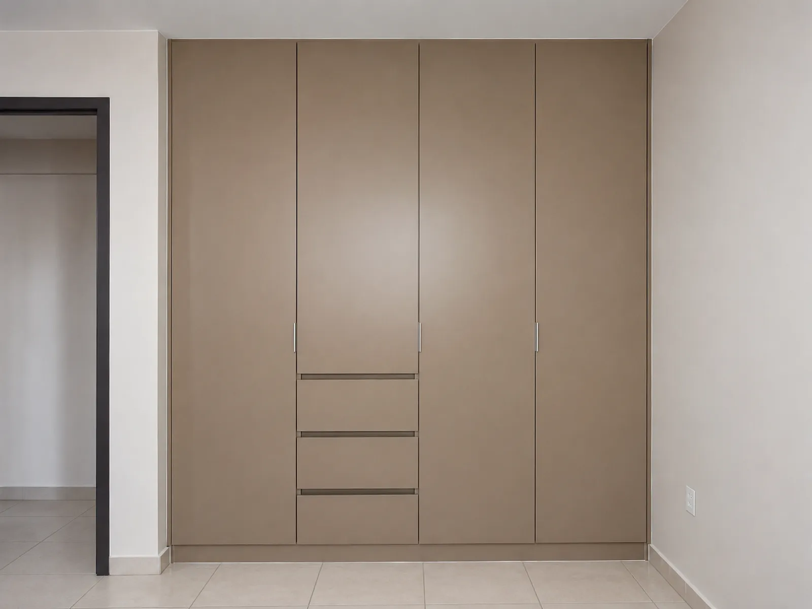 Closet cerrado, acabado mocha, adaptado a otras medidas